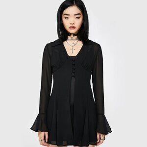 BNWT The Craft x D0IIs KiII Black Babydoll Dress, Size M